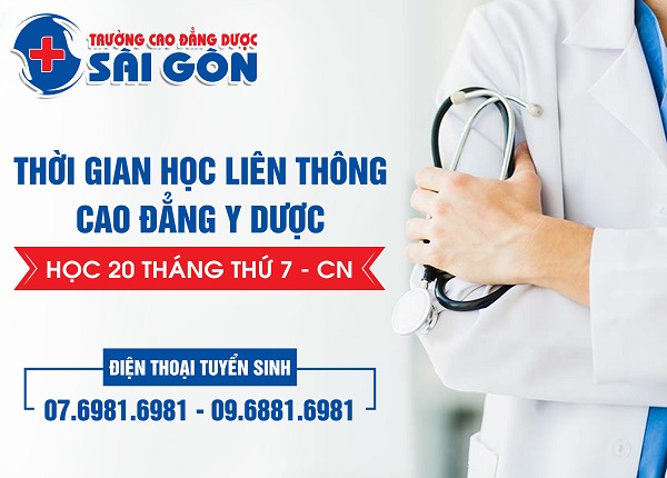 Trường Cao đẳng Dược Sài Gòn thông báo tuyển sinh Liên thông Cao đẳng Y Dược Sài Gòn
